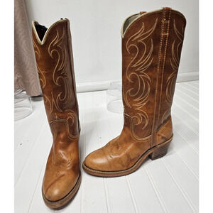 DINGO Brown leather western boots womens size 6